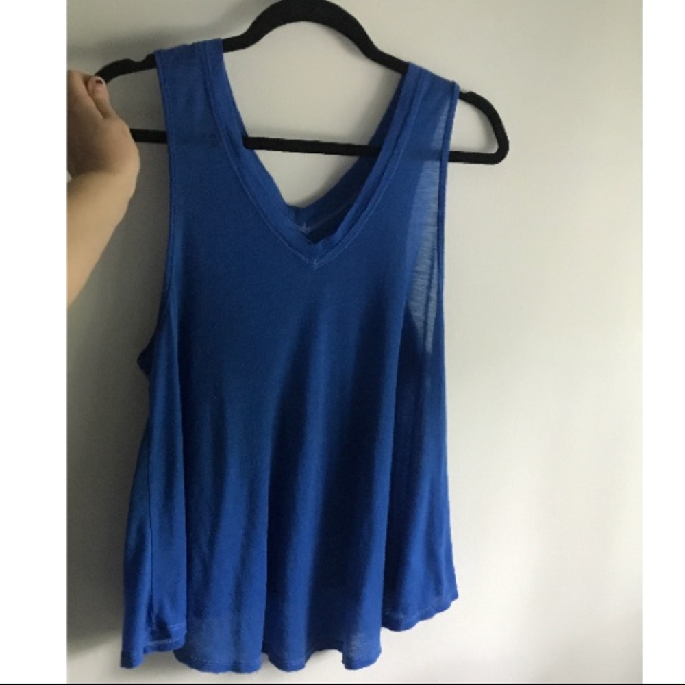 Free People blue tank top